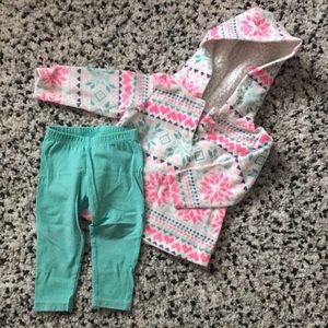 Carter’s fleece sweater and pants
